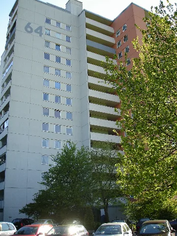 Town of Bünde, District of Herford, North Rhine-Westphalia, Germany: One of the Highrises in Spradow.