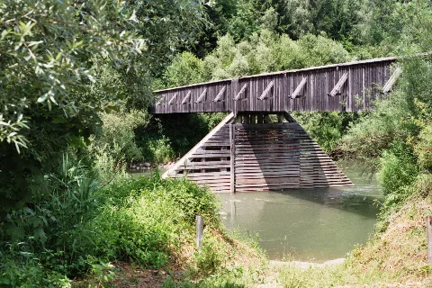 Holzbruecke Ueber Die Enns