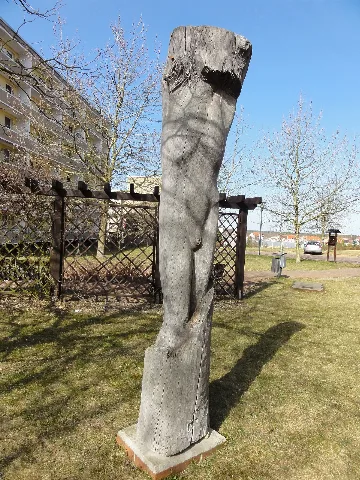 Holzskulptur Männlicher Torso Von Frank Germann Beeskow 2