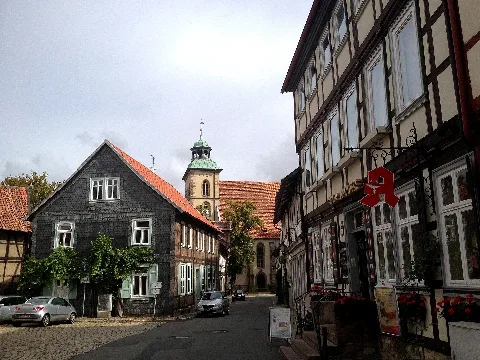 Hornburg Blick Zur Kirche