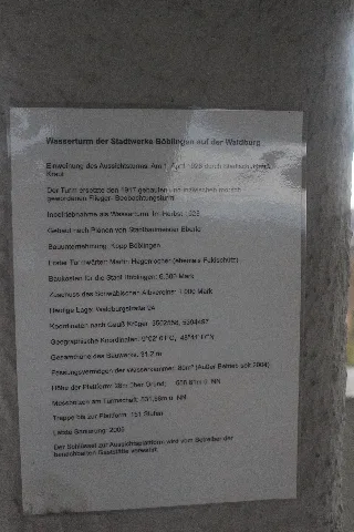 Informationstafel Wasserturm Boblingen15042016