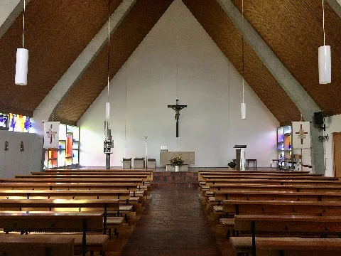 Interior Of Heilig Kreuz Kirche In Rottenacker