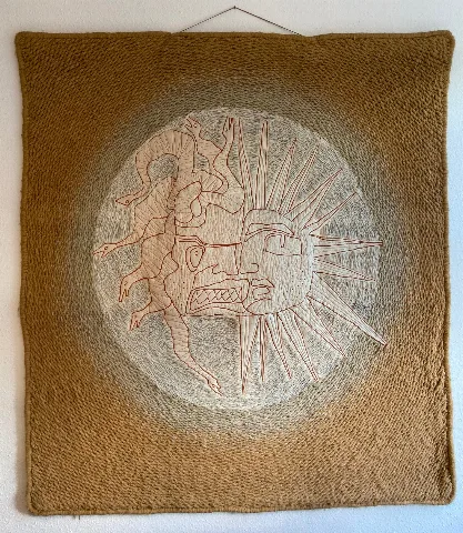 Jadwiga Budlewska Słońce Dobre I Złe (Tkanina Dekoracyjna, 162 X 175 Cm, 1986, Własność Prywatna, Niemcy)
