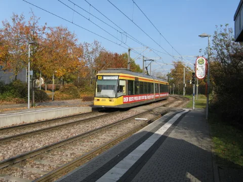 Jaegerhaus Tram Stop. Waldstadt, Karlsruhe Geo.hlipp.de 6314