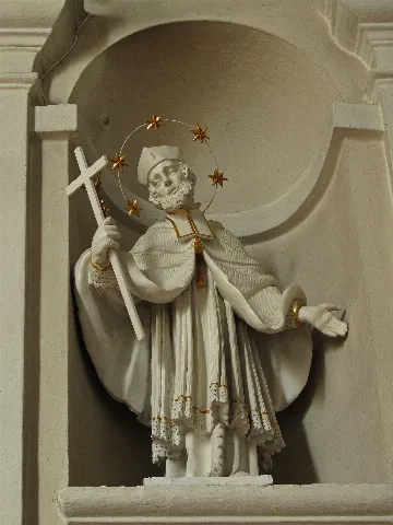 Johannes Nepomuk Statue In Der Kath. Pfarrkirche Hl. Johannes Der Täufer In Kirchberg Am Walde