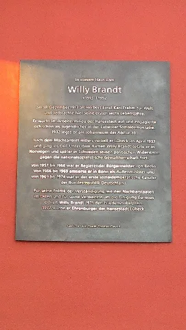 Jt Germany Luebeck Willy Brandt Geburtshaus Tafel