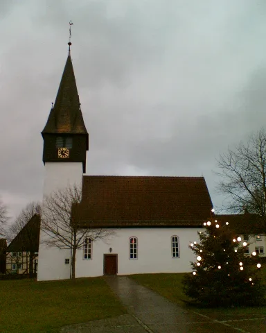 Kirche Derental Mit Weihnachtsbaum