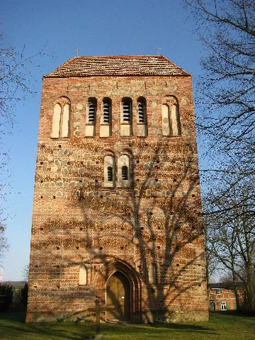 Kirche Hohen Mistorf Westansicht Im Winter