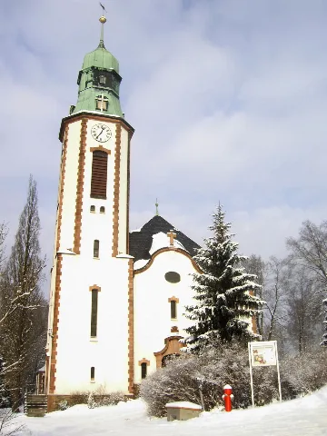 Kirche Pobershau Winter S