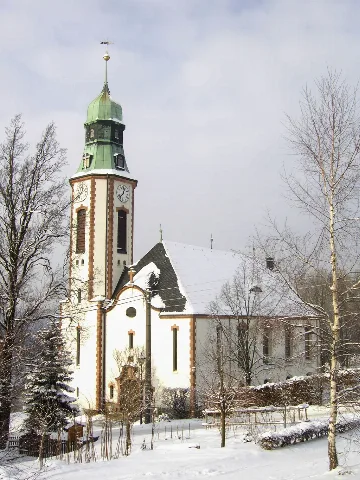 Kirche Pobershau Winter So