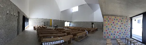 Kirche Poing Seliger Pater Rupert Mayer Panorama Innen