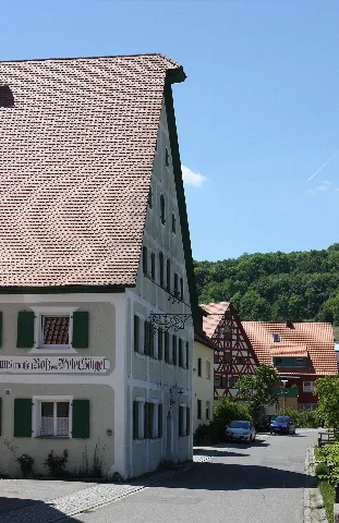 Kirchensittenbach, Die Dorfstraße Und Der Gasthof "Zum Weißen Roß"