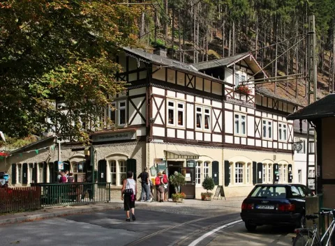 Kirnitzschtal Blick Auf Das Gasthaus Am Lichtenhainer Wasserfall Geo.hlipp.de 21025