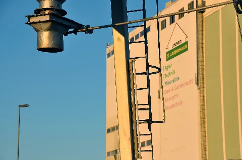 Cutout of the Lagerhaus granary on Suedring in the district Sankt Ruprecht of Carinthias capital Klagenfurt on the Lake Woerth, Carinthia, Austria