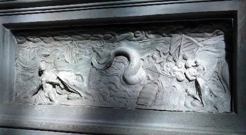 Köngen Peter Und Pauls Kirche Grabmal Albrecht Thumb Von Neuburg, Jona Relief