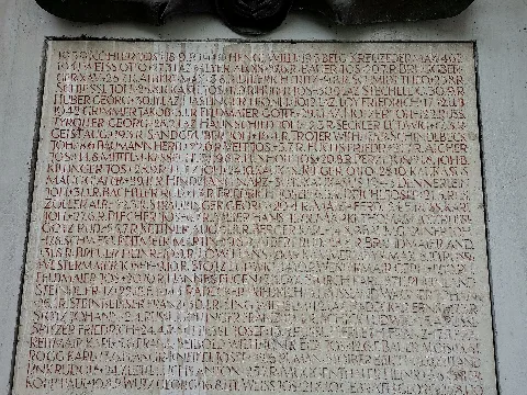Kriegerdenkmal Namen Jesu Kirch München Laim Obere Tafel
