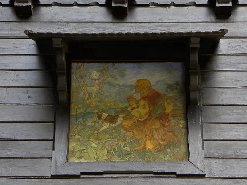 Lainzer Tiergarten Hl Hubertus Am Wohnhaus Und Kantinengebäude