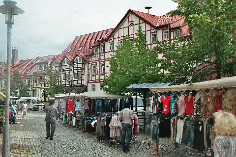 Leinefelde Worbis, Markttag In Der Langen Straße