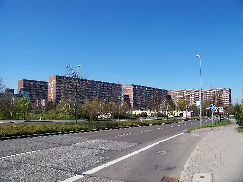 Leipzig Gruenau Schoenauer Strasse Plattenbauten