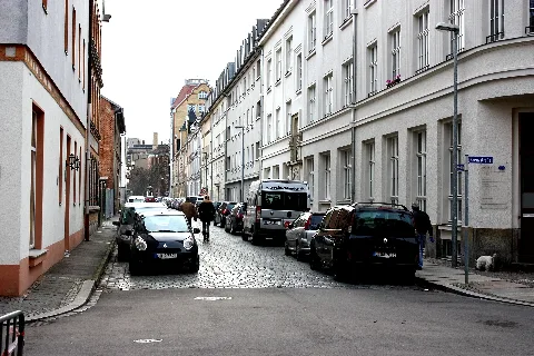 Leipzig, View From The Kreuzstraße To The Scherlstraße