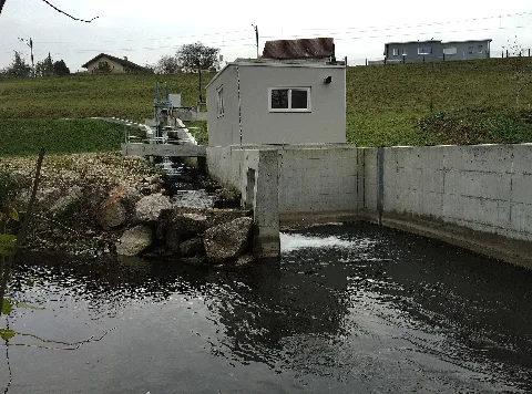 Lenzburg Aabach S Neues Wasserbauwerk