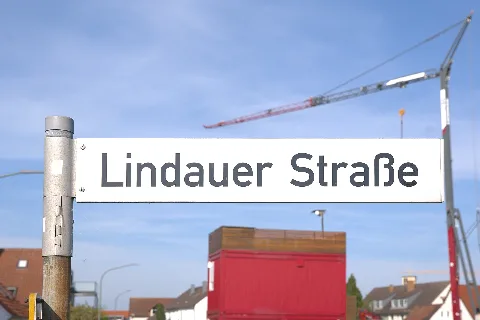 Lindauer Straße (Neu Ulm) Straßenschild