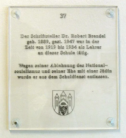 Lüneburg Wilhelm Raabe Schule Tafel Robert Brendel B