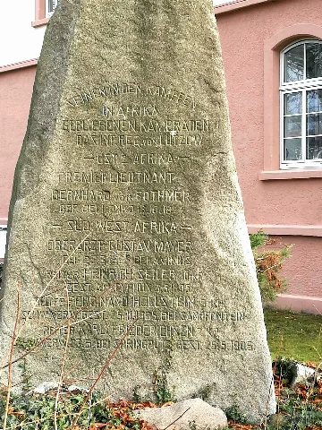 Luetzower Denkmal Rastatt Text 1907