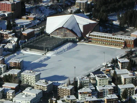 Luftbild Eisstadion Davos
