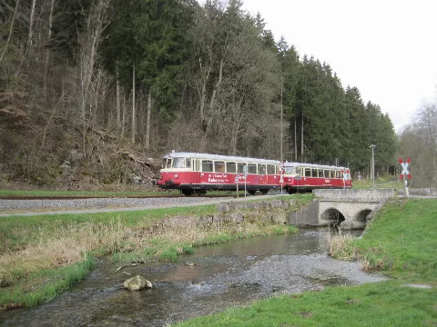 Man Schienenbus Auf Der Schwäbischen Albbahn