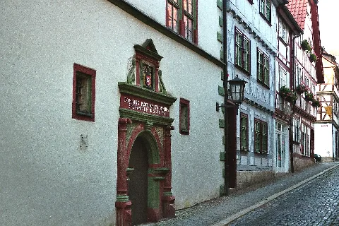 Mühlhausen, Häuserzeile In Der Ratsstraße