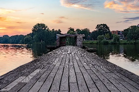 Münster, Aasee, Pier 2020 9215 7