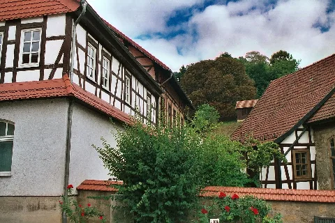 Nazza, Half Timbered House Beside The Church