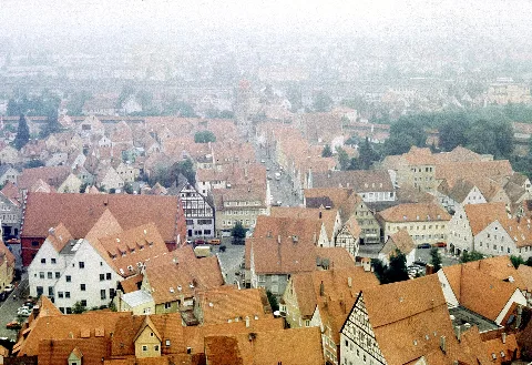 Nördlingen, Blick Vom Turm St.georg Nach Osten