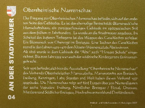 Oberrheinische Narrenschau, Tafel