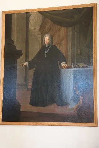 Schlossanlage Schleißheim in Oberschleißheim im Landkreis München in Oberbayern (Bayern/Deutschland), Neues Schloss, Porträt des Kurfürsten Clemens August von Köln, von Francesco Trevisani