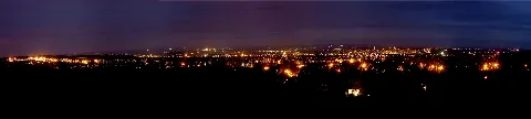 Pano Fernblick Zwickau Bei Nacht