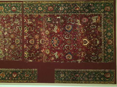 Persian Safavid Period Animal Carpet 16Th Century Mkg Hamburg