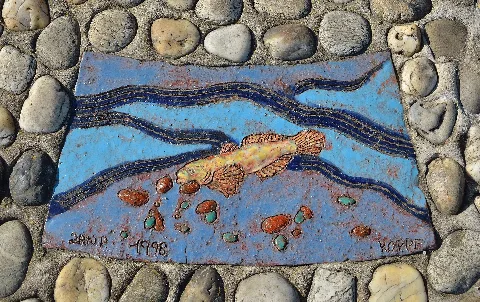 Plastik "Fische In Der Liesing" 02 By Kollegium Kalksburg