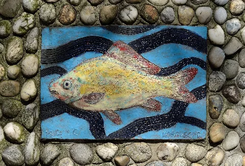 Plastik "Fische In Der Liesing" 05 By Kollegium Kalksburg