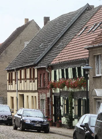 Plau Am See, Häuserzeile In Der Lange Straße