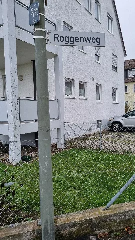 Roggenweg (Neu Ulm) Straßenschild