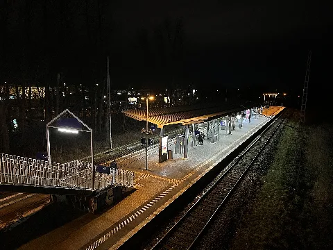 Rostock Bahnhof Evershagen Lub 2025 02 14 Nacht