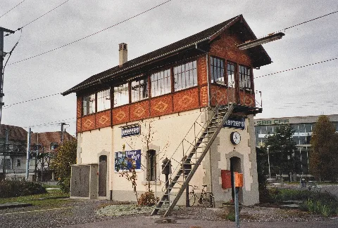 Sbb Historic F 122 00541 006 Kerzers Stellwerkgebaeude Seite Sbb