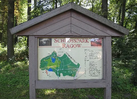 Listed manor park Ragow. Ragow is a part of the municipality Ragow-Merz in the District Oder-Spree, Brandenburg, Germany.