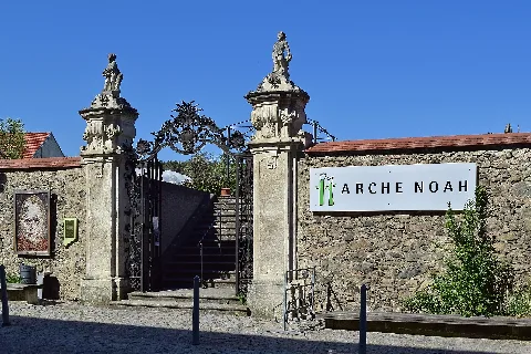 Schiltern Rokoko Schmiedeeisentor Des Schlossparks Eingang Arche Noah 1