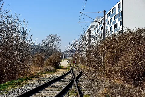 Schlachthausbahn Streckenende