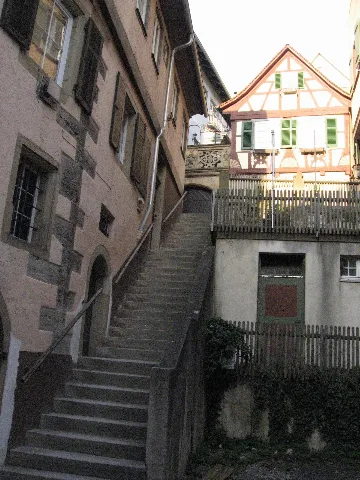 Schwäbisch Hall, Treppe Zwischen Unterer Und Oberer Herrengasse