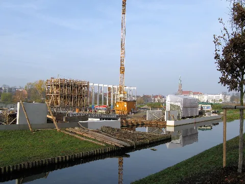 Schwerin Buga Baustelle Schwimmende Wiese 2008 11 08 005