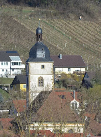 Sommerhausen St. Bartholomäaus Von Winterhausen Gesehen 001